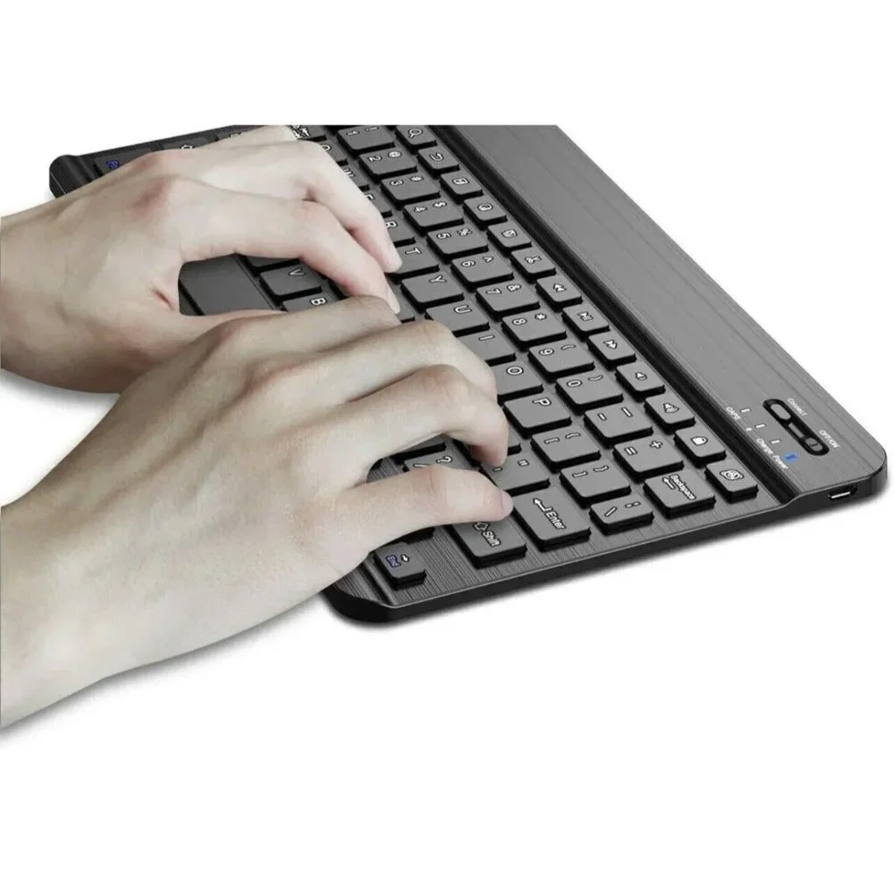 10 Inch Ultrathin (4mm) Wireless Bluetooth Keyboard for iPad Samsung Tablet